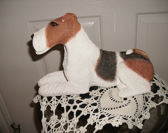 Sandra Brue's Wire Fox Terrier Dog Figurine