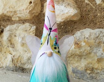 Butterfly gnome, Tomte, Nisse, garden Gnome, tomte nisse, Swedish Gnome, nordic gnome, butterfly, Gnome, swedish tomte, spring decoration