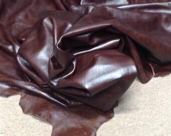 AB394. Walnut Brown Leather Cowhide