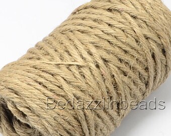 75 Feet 5 Ply 5mm Thick Natural Jute Twine String for Gardens and Crafts