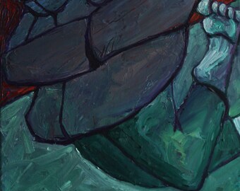 Fantasy oil painting. Dreaming.