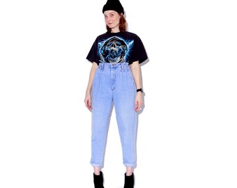 vintage 80s 90s BILL BLASS JEANS pleated jeans high waisted jeans mom jeans light wash jeans full hip tapered jeans skinny jeans womens xl