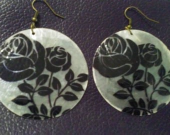 Floral Capiz Shell Earrings