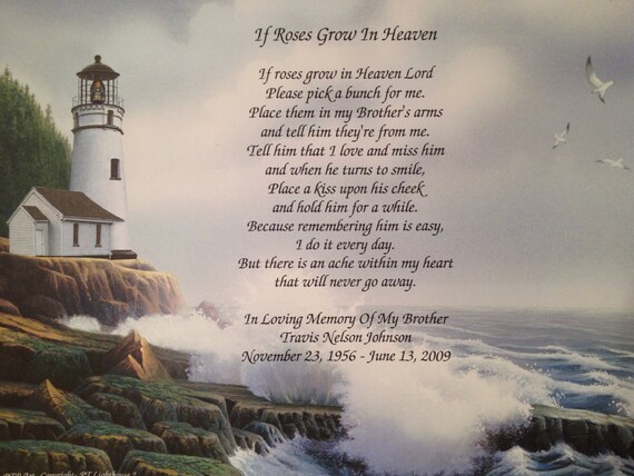 Memory of Brother Sympathy Gift Condolence Gift Memorial Memory of Brother Sympathy Gift Condolence Gift Memorial