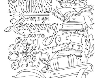 Little Women Coloring Page / Louisa May Alcott / Quotes / Adult / Kids / Printable Download