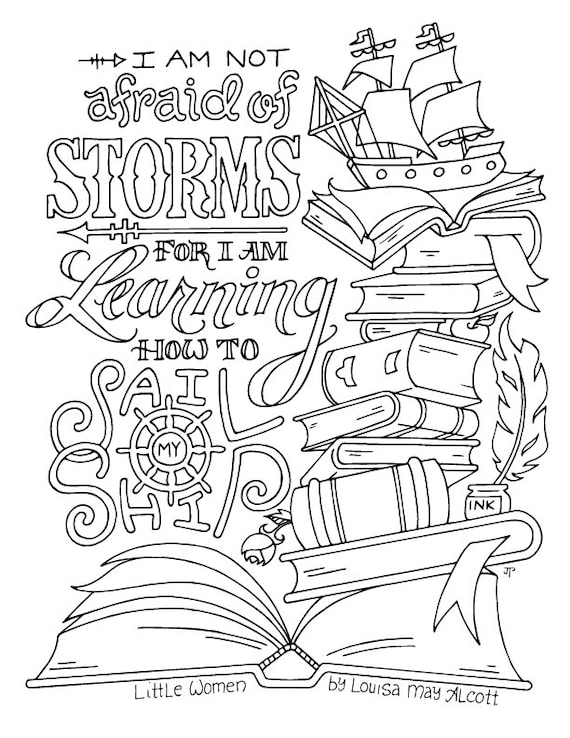 Little Women Coloring Page Louisa May Alcott Quotes