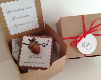 Another Nut to Our Tree- Pregnancy announcement, baby announcement, new baby, new parents, real acorn