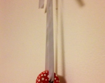 Endearing Red And Cream Polka Dot Hanging Heart