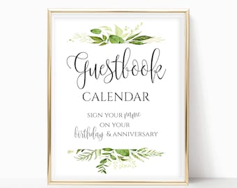 wedding guest book calendar