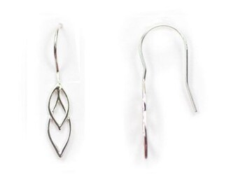 Solid Sterling Double Marquis Earring, 925 Silver Ear Stud, Earhook, Earring Jewelry Findings, Jewelry Components, Findings, Amoracast FE52S