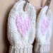 Baby Love Heart Mittens - Knitting Pattern