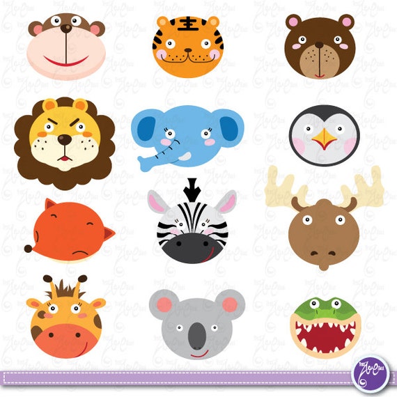 Wild Animals Clip Art Cute animals Jungle Animals Zebra