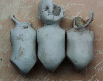 Porcelain Doll Bodies 3 Antique German ready to add to your artwork