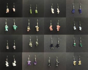 Wholesale Stone Earrings. Hypoallergenic Surgical Steel Earrings. Stone Chip Earrings. Wholesale Jewelry Earrings Bulk Jewelry Lot