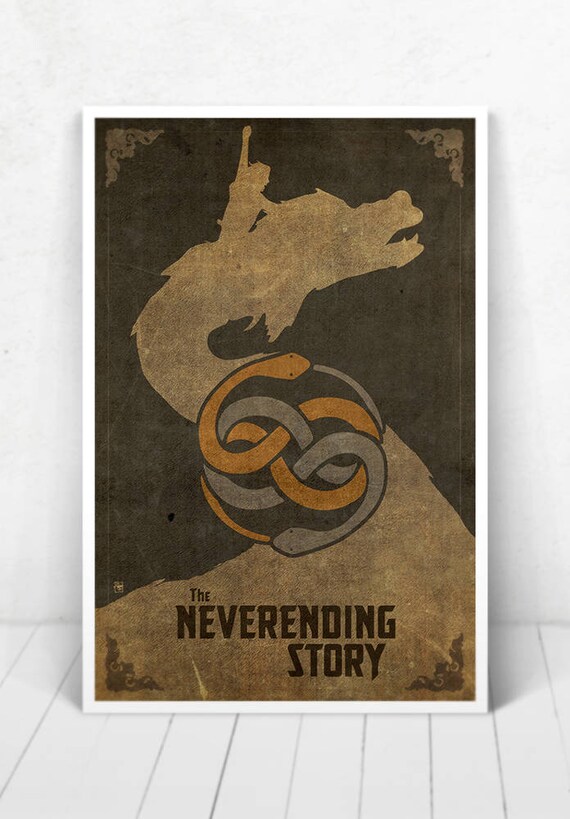 The Never-ending Story Movie Poster Illustration