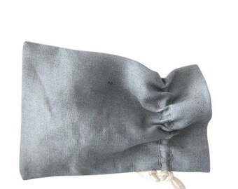 100 Grey linen bags drawstring pouches in grey linen set of 100 linen purses mini gift bags wedding favor bags grey linen packaging