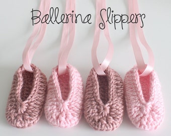 Infant Ballerina Slippers {pointe shoes}