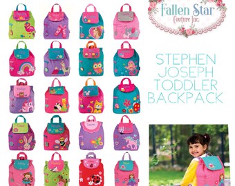 Kids QUILTED backpack , toddler back back , toy bag , preschool backpack , stephen joseph backpack , personalized kids bag