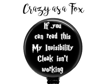 Invisibility Cloak Retractable Badge Holder, Badge Reel, Lanyard, Stethoscope ID Tag, Nurse, RN, Student, Harry Potter inspired