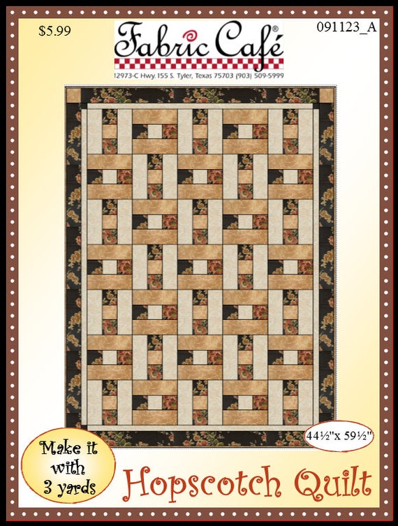 Downloadable Hopscotch Quilt Pattern Easy 3 Yard design hopscotch diagram 