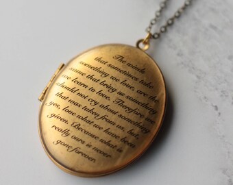 Personalised Locket - Personalised Remembrance Locket - Locket Necklace