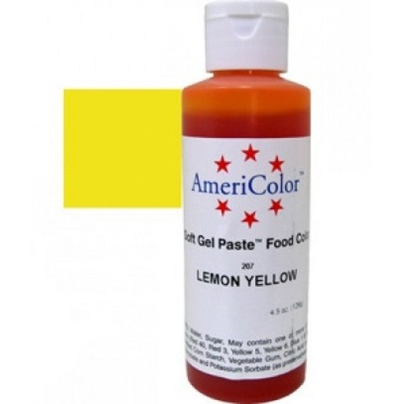 Lemon Yellow Americolor Food Coloring Gel Paste/ Yellow Food Lemon Yellow Americolor Food Coloring Gel Paste/ Yellow Food