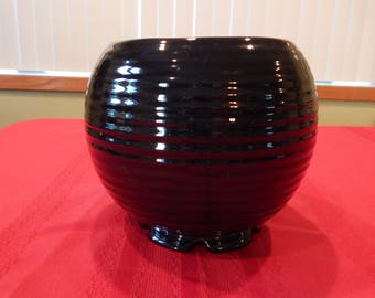 Frankoma Black Vase/Jardiniere