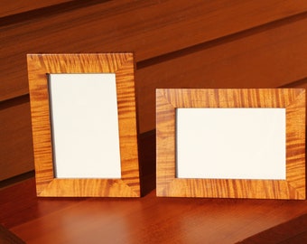Two Tiger/Curly Maple picture frames 4" x 6"