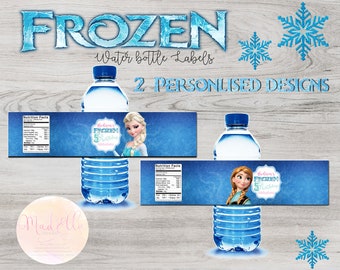 Frozen fever water bottle labels