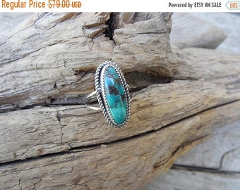 ON SALE Turquoise ring handmade in sterling silver 925