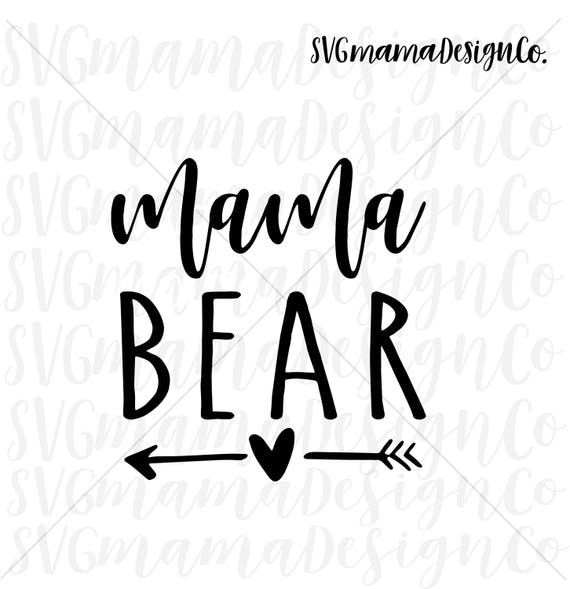 Download Mama Bear SVG Vector Image Cut File for Cricut and Silhouette