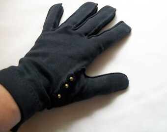 Vintage Gloves, Black Gloves, Vintage Ladies Gloves, Soft Black Gloves, fancy vintage gloves,