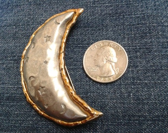Vintage JJ Crescent Brooch