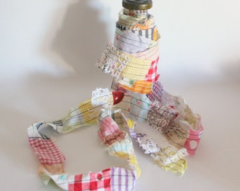 Decorative trim multicolored scrap trim ribbon gift wrapping sewing supplies handmade trim shabby chic home decor embellishments colorful