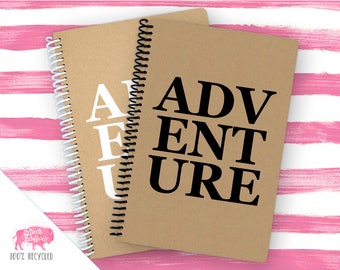 Spiral Notebook | Spiral Journal Planner | Journal | 100% Recycled | Adventure | BB048