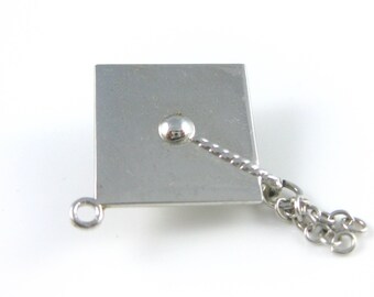 Charm, Sterling Silver, Graduation Hat, School Keep Sake, Moment to Remember, Souvenir Charm, Wells Sterling Charm