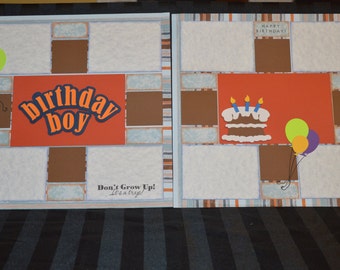 Birthday Boy scrapbook page kit