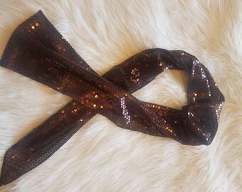 Brown chocolate sequin scarf