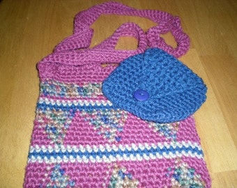 Mauve, blue, multi Bag