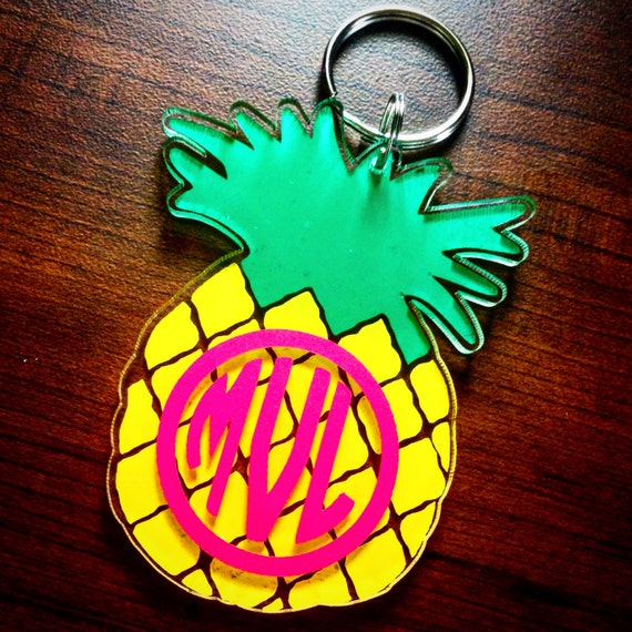 pineapple keychain pop it