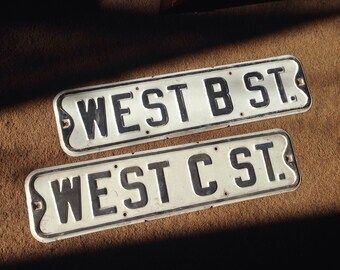 VINTAGE STREET SIGN, road name sign