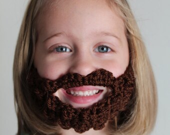 7 Colors! Child's Beard Face Warmer made from Crocheted Yarn
