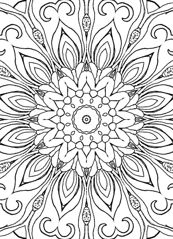 Download 25 Coloring Pages including Mandalas Geometric Designs Rug