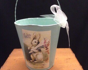 Green Joyful Easter Bucket