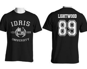 Lightwood 89 Idris University Unisex tee T-shirt Black