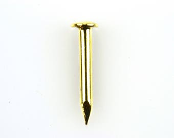 SOLID BRASS Escutcheon Pin or Nail-Decorative Nail-100 Pieces-NAIL001