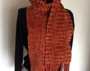 Handwoven Fire Combo rayon chenille scarf
