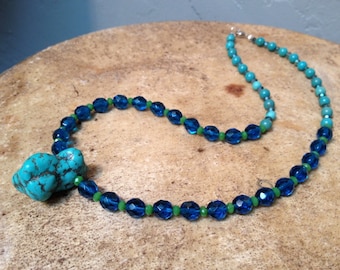 Turquoise Chunk Necklace