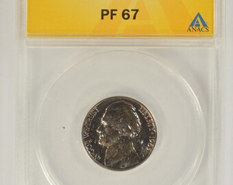 1963 Jefferson Nickel PF67 - ANACS Professional Graded