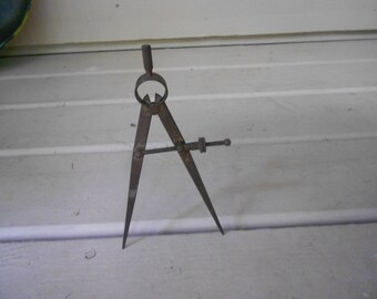 Scriber Caliber Divider Vintage metal art, leathercraft
